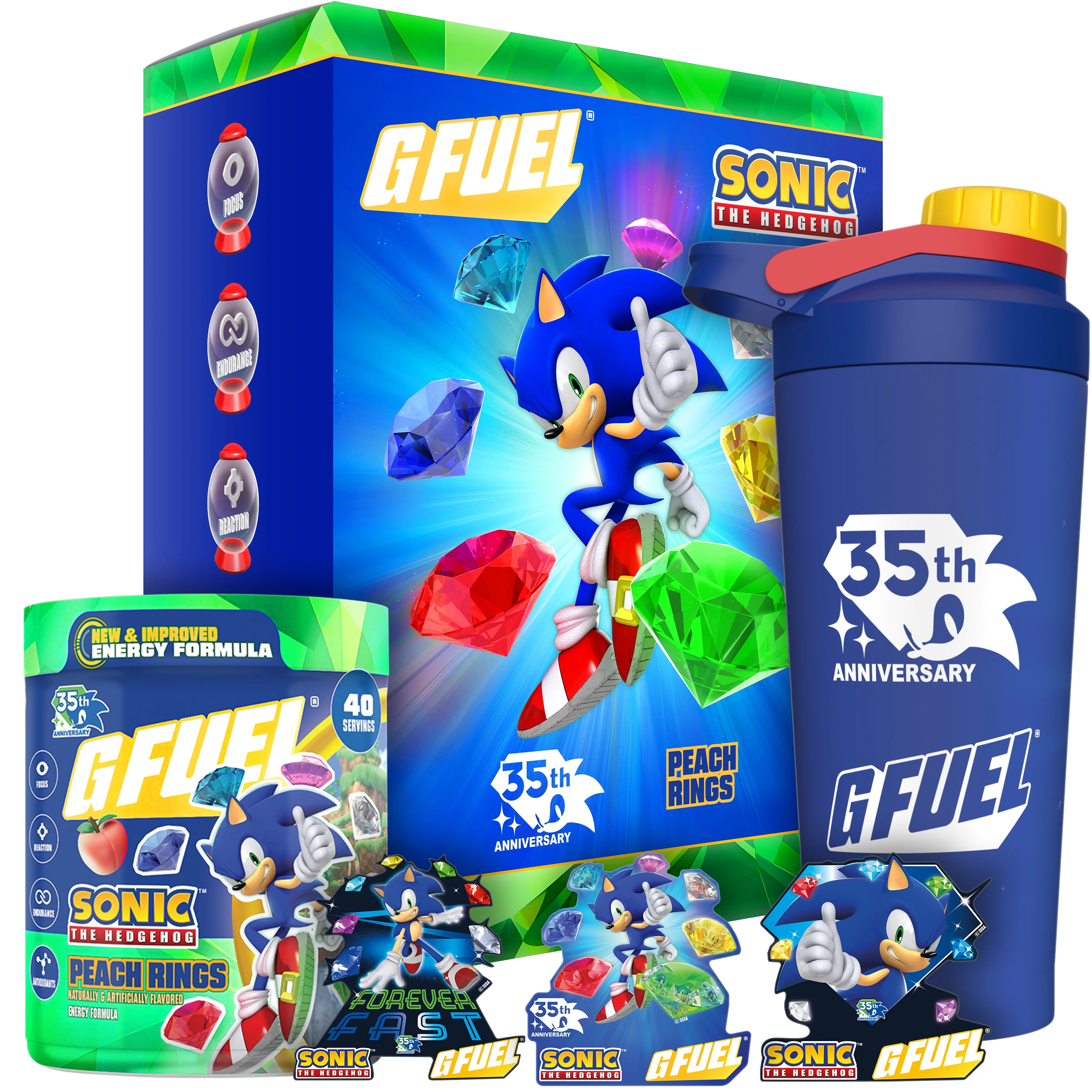 Sonic's Peach Rings 35th Anniversary Collector's Box